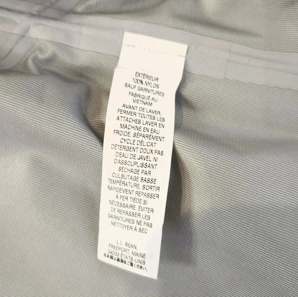 LL Bean Womens Trail Model Rain Jacket Hooded Green Size XL - Picture 7 of 8